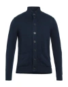 Malo Man Cardigan Midnight Blue Size 38 Cotton