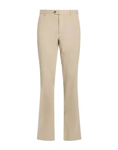 Malo Man Pants Khaki Size 32 Cotton, Elastane In Beige