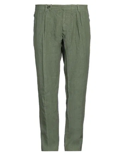 Malo Man Pants Military Green Size 38 Linen In Green