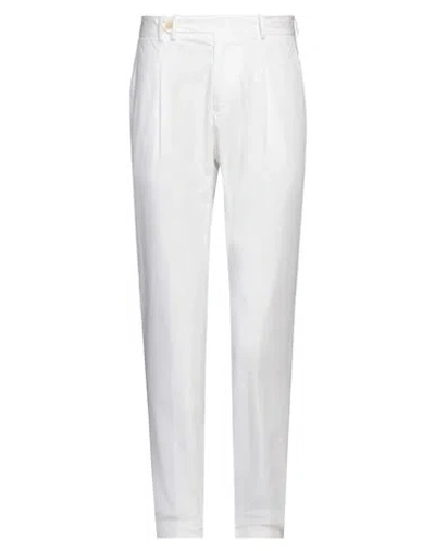 MALO MALO MAN PANTS WHITE SIZE 30 COTTON, ELASTANE