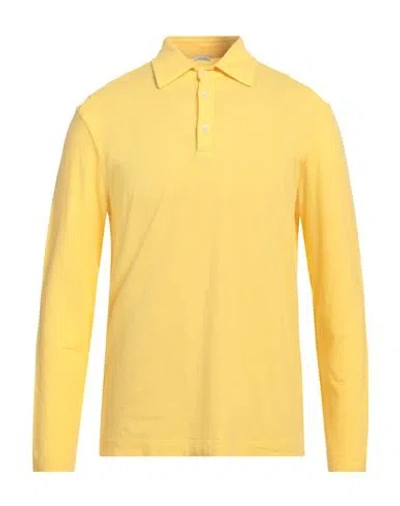 Malo Man Polo Shirt Marigold Size 40 Cotton, Elastane In Yellow