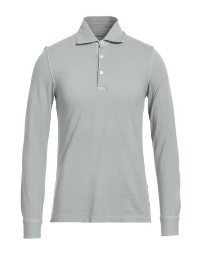 Malo Man Polo Shirt Sage Green Size 36 Cotton In Sage Green