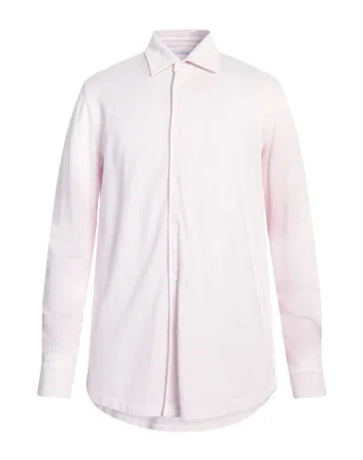 Malo Man Shirt Light Pink Size 44 Cotton In Pink
