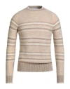 Malo Man Sweater Beige Size 42 Alpaca Wool, Silk, Wool In Neutral