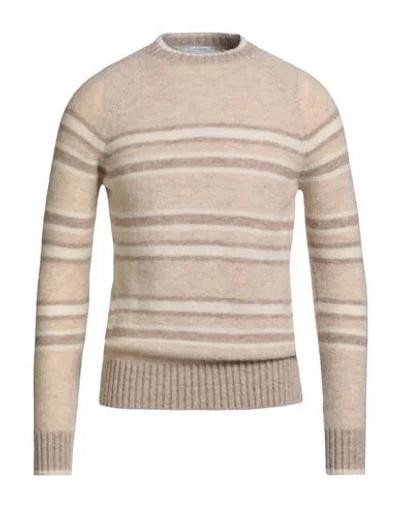 Malo Man Sweater Beige Size 42 Alpaca Wool, Silk, Wool In Neutral