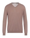 Malo Man Sweater Brown Size 40 Cashmere, Silk