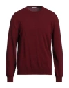 Malo Man Sweater Burgundy Size 44 Cashmere In Red