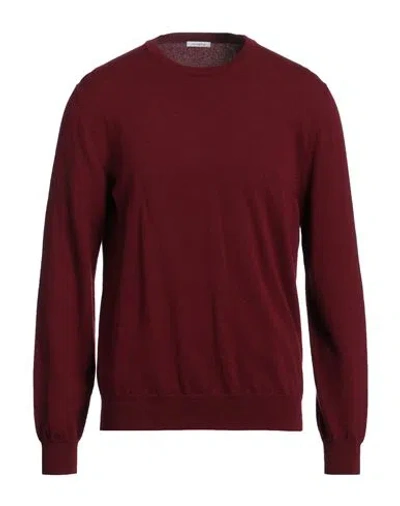 Malo Man Sweater Burgundy Size 44 Cashmere In Red