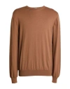 Malo Man Sweater Camel Size 46 Virgin Wool In Brown