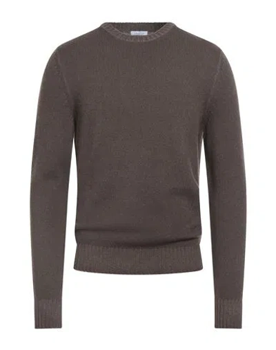 Malo Man Sweater Chocolate Brown Size 44 Virgin Wool