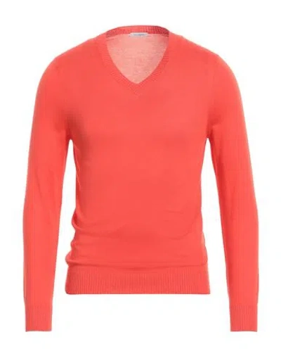 Malo Man Sweater Coral Size 36 Cotton In Red