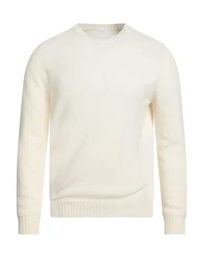 Malo Man Sweater Cream Size 40 Merino Wool, Cashmere In Neutral