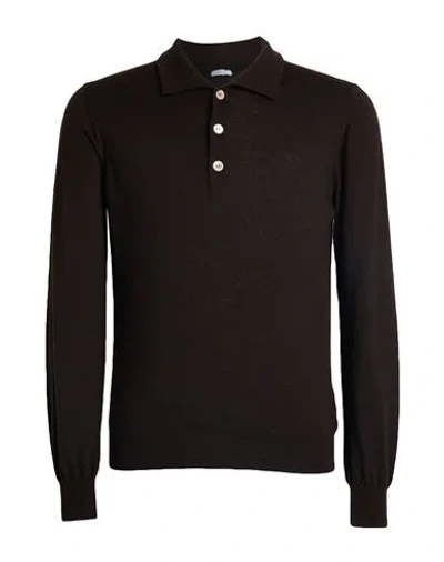 Malo Man Sweater Dark Brown Size 40 Cashmere In Animal Print