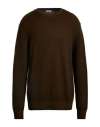 Malo Man Sweater Dark Brown Size 46 Virgin Wool