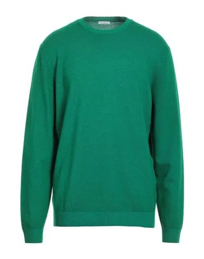 Malo Man Sweater Emerald Green Size 46 Virgin Wool In Green