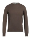 Malo Man Sweater Khaki Size 42 Cotton In Beige