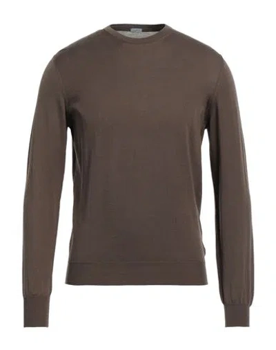 Malo Man Sweater Khaki Size 42 Cotton In Beige