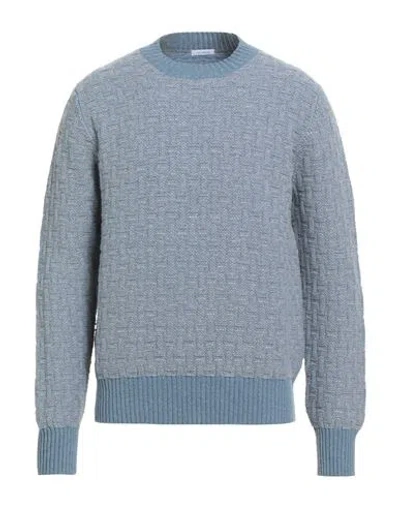 Malo Man Sweater Light Blue Size 44 Cashmere