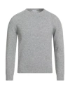 Malo Man Sweater Grey Size 40 Virgin Wool In Gray