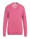 Malo Man Sweater Magenta Size 44 Cotton