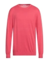 Malo Man Sweater Coral Size 42 Cotton In Red