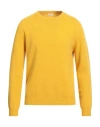 Malo Man Sweater Marigold Size 42 Merino Wool, Cashmere In Yellow