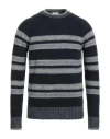 Malo Man Sweater Midnight Blue Size 40 Alpaca Wool, Silk, Wool