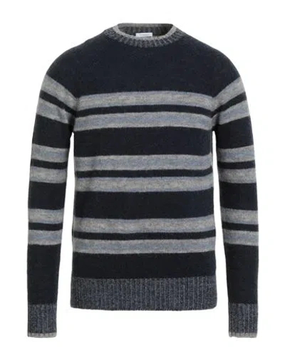 Malo Man Sweater Midnight Blue Size 40 Alpaca Wool, Silk, Wool
