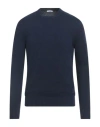 Malo Man Sweater Midnight Blue Size 44 Virgin Wool In Black