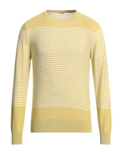 Malo Man Sweater Mustard Size 46 Cotton In Yellow
