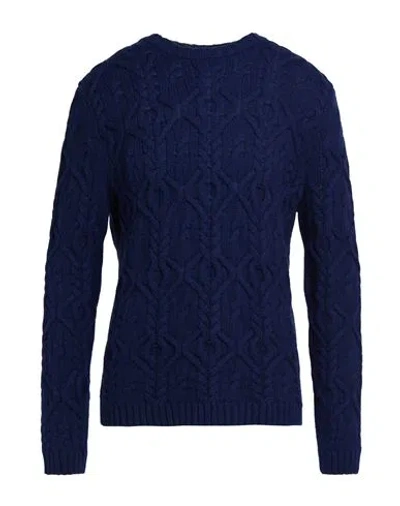 Malo Man Sweater Navy Size 44 Cashmere In Blue