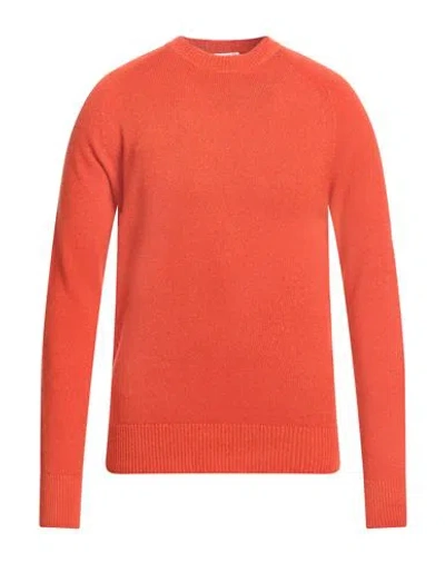 Malo Man Sweater Orange Size 36 Cashmere, Polyamide