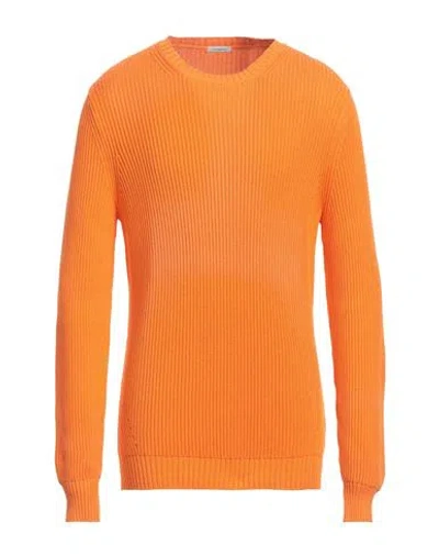 Malo Man Sweater Orange Size 42 Cotton