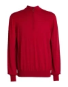 Malo Man Sweater Red Size 44 Virgin Wool In Red