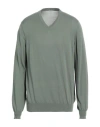 Malo Man Sweater Sage Green Size 48 Cotton In Sage Green