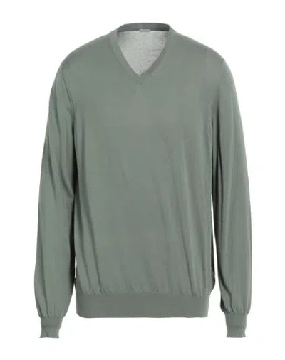 Malo Man Sweater Sage Green Size 48 Cotton