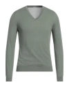 Malo Man Sweater Sage Green Size 48 Cotton In Sage Green