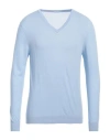 Malo Man Sweater Sky Blue Size 38 Cotton