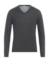 Malo Man Sweater Charcoal Size 36 Cashmere, Silk In Grey