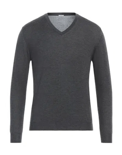 Malo Man Sweater Charcoal Size 36 Cashmere, Silk In Grey