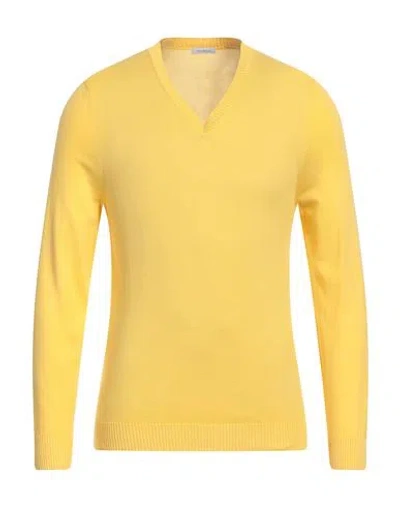 Malo Man Sweater Yellow Size 44 Cotton