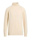Malo Man Turtleneck Beige Size 42 Cashmere, Wool In Neutral