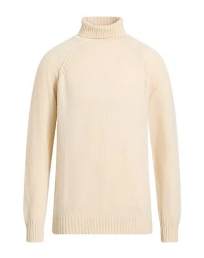 Malo Man Turtleneck Beige Size 42 Cashmere, Wool In Neutral