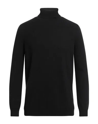 MALO MALO MAN TURTLENECK BLACK SIZE 32 CASHMERE