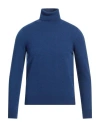 Malo Man Turtleneck Bright Blue Size 36 Cashmere