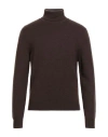 Malo Man Turtleneck Chocolate Brown Size 38 Cashmere