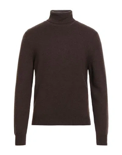 Malo Man Turtleneck Chocolate Brown Size 38 Cashmere