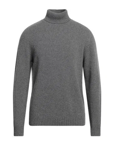 Malo Man Turtleneck Grey Size 46 Virgin Wool, Cashmere