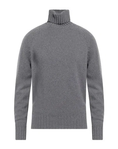 Malo Man Turtleneck Grey Size L Cashmere In Gray