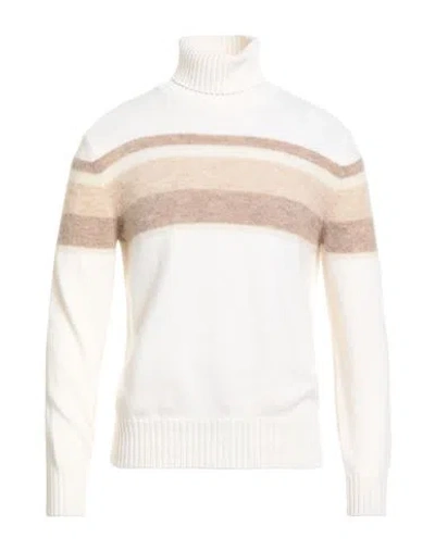 Malo Man Turtleneck Ivory Size 42 Cashmere, Alpaca Wool, Silk, Wool In Neutral